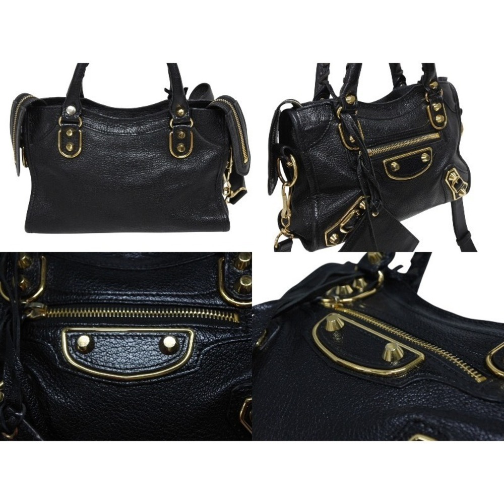 BALENCIAGA City Handbag Shoulder Bag Black Leather - Picture 3 of 9